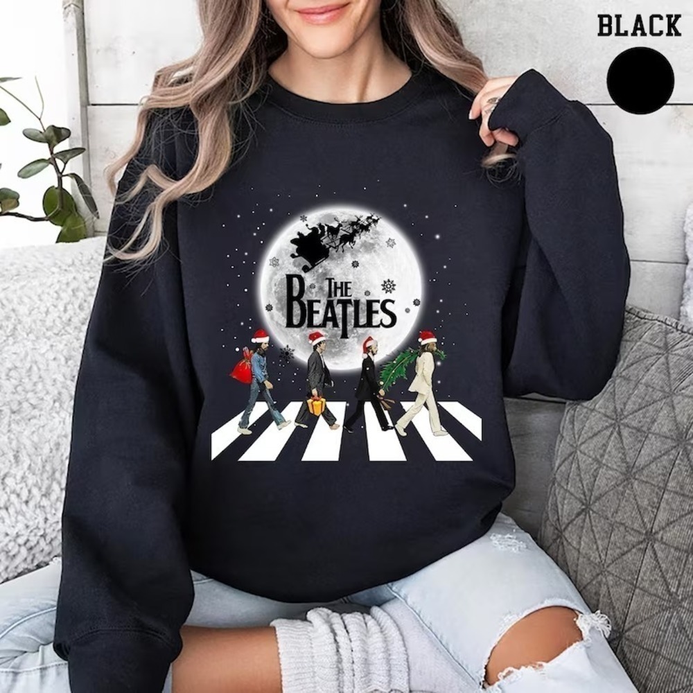 The Beatles Christmas Sweatshirt Music Sweatshirt Abbey Road The Beatles